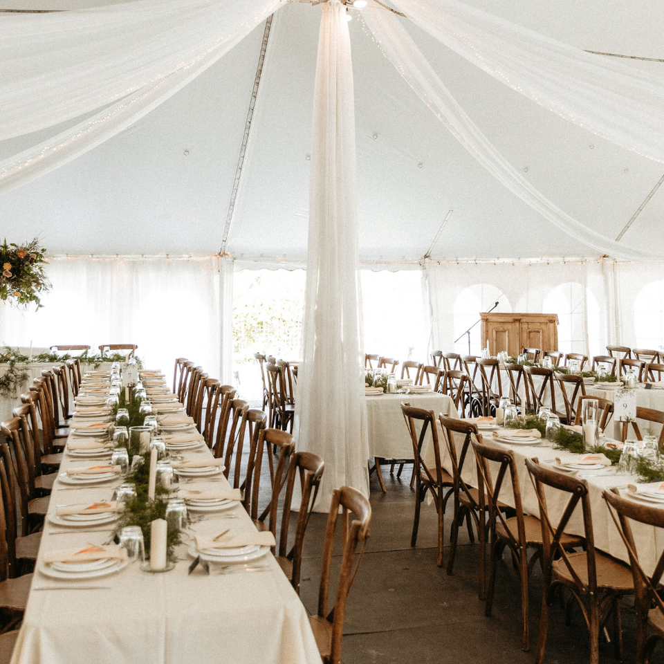 Wedding reception tent at Pineridge Hollow near Winnipeg