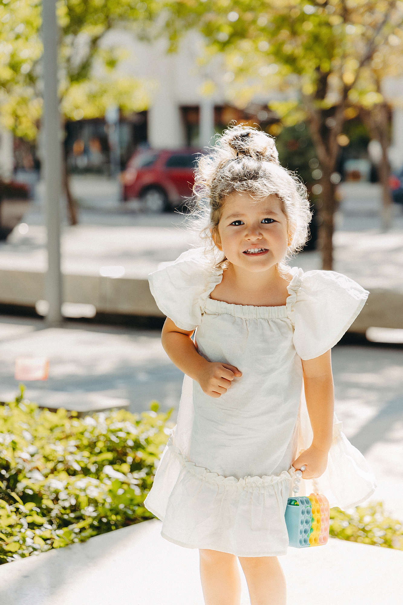 Child smiling during Egor and Lena’s Winnipeg family session.