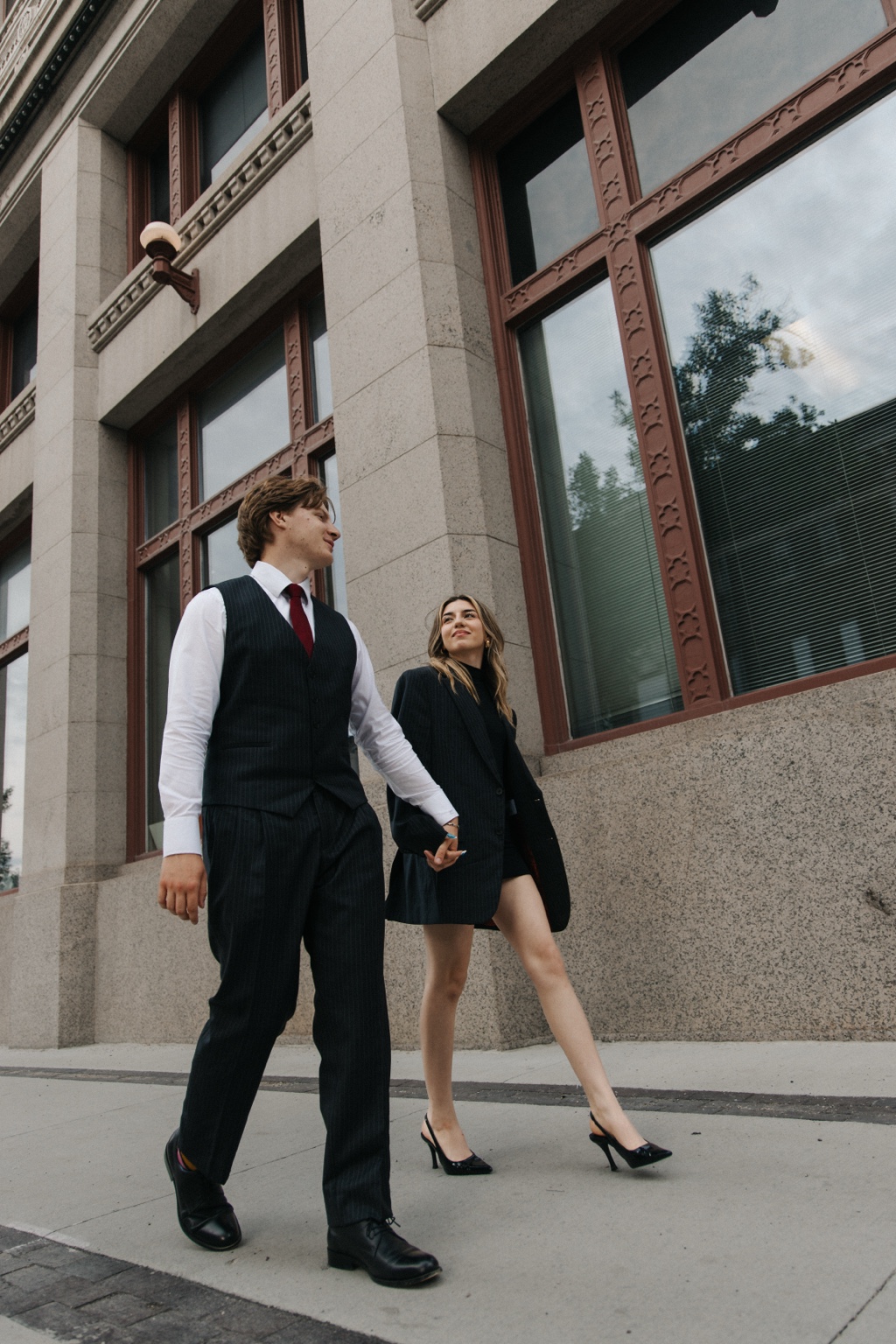 Nika and Sava urban love story in Winnipeg